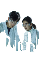 Young Asian Scientists Vinyl Car Decal Sticker – Waterproof & UV-Resistant 8"