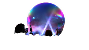 Iridescent Concert Bubble Vinyl Car Decal Sticker – Waterproof & UV-Resistant 8"