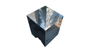 Mirror Cube Monument Vinyl Car Decal Sticker – Waterproof & UV-Resistant 8"