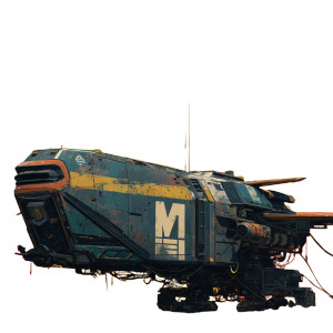 Retro-Futuristic Spaceship Vinyl Car Decal Sticker – Waterproof & UV-Resistant 8"