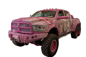 Pink Ram3500 Itasha Vinyl Car Decal Sticker – Waterproof & UV-Resistant 8"