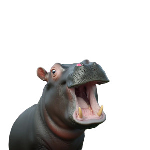 Baby Hippo Pose Vinyl Car Decal Sticker – Waterproof & UV-Resistant 8"