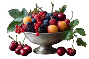 Summer Fruits Bowl Vinyl Car Decal Sticker – Waterproof & UV-Resistant 8"