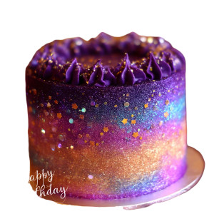 Glitter Cake Vinyl Car Decal Sticker – Waterproof & UV-Resistant 8"