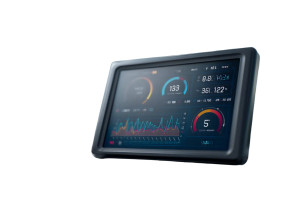 Futuristic Food Dashboard Vinyl Car Decal Sticker – Waterproof & UV-Resistant 8"