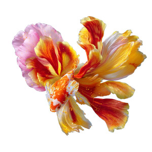 Goldfish Flower Vinyl Car Decal Sticker – Waterproof & UV-Resistant 8" Goldfish Flower Vinyl Car Decal Sticker – Waterproof & UV-Resistant 8"