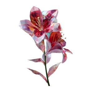 Ruby Lily Vinyl Car Decal Sticker – Waterproof & UV-Resistant 8"