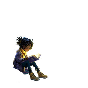 Child With Glowing Book Vinyl Car Decal Sticker – Waterproof & UV-Resistant 8"