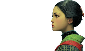 Cyber Geisha Moon Vinyl Car Decal Sticker – Waterproof & UV-Resistant 8"