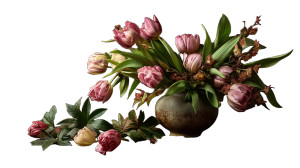 Tulip Still Life Vinyl Car Decal Sticker – Waterproof & UV-Resistant 8"