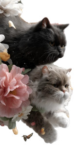 Cats On Rainbow Vinyl Car Decal Sticker – Waterproof & UV-Resistant 8"