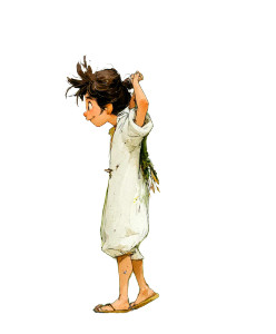 Girl With Wildflowers Vinyl Car Decal Sticker – Waterproof & UV-Resistant 8"