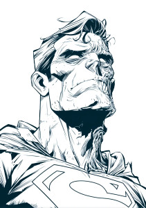 Horror Superman Art Vinyl Car Decal Sticker – Waterproof & UV-Resistant 8"