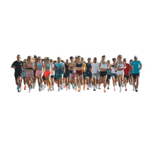 Running Athletes Vinyl Car Decal Sticker – Waterproof & UV-Resistant 8"