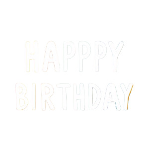 Happy Birthday Card V2 Vinyl Car Decal Sticker – Waterproof & UV-Resistant 8"