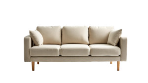 Minimalistic Beige Sofa Vinyl Car Decal Sticker – Waterproof & UV-Resistant 8"