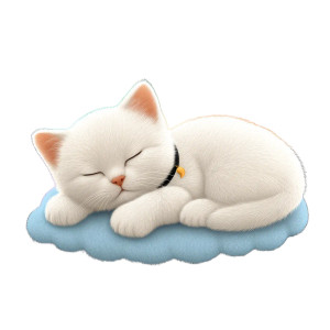 Fluffy Kitten Nap Vinyl Car Decal Sticker – Waterproof & UV-Resistant 8" Fluffy Kitten Nap Vinyl Car Decal Sticker – Waterproof & UV-Resistant 8"