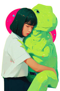 Eerie Dinosaur Embrace Vinyl Car Decal Sticker – Waterproof & UV-Resistant 8" Eerie Dinosaur Embrace Vinyl Car Decal Sticker – Waterproof & UV-Resistant 8"