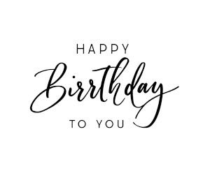 Elegant Birthday Logo Vinyl Car Decal Sticker – Waterproof & UV-Resistant 8"