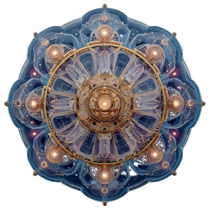 Futuristic Kaleidoscope Vinyl Car Decal Sticker – Waterproof & UV-Resistant 8"