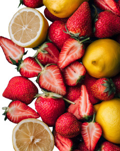 Realistic Strawberries Lemons Vinyl Car Decal Sticker – Waterproof & UV-Resistant 8"