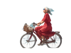 Elderly Cyclist Beach Vinyl Car Decal Sticker – Waterproof & UV-Resistant 8" Elderly Cyclist Beach Vinyl Car Decal Sticker – Waterproof & UV-Resistant 8"