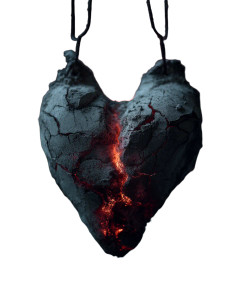 Glowing Cracked Heart Vinyl Car Decal Sticker – Waterproof & UV-Resistant 8"