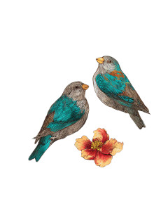 Chinoiserie Wall Art Vinyl Car Decal Sticker – Waterproof & UV-Resistant 8"