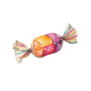 Vintage Candy Wrapper Vinyl Car Decal Sticker – Waterproof & UV-Resistant 8"
