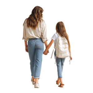 Mother And Daughter V10 Vinyl Car Decal Sticker – Waterproof & UV-Resistant 8"