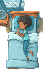 Sleeping Girl Illustration Vinyl Car Decal Sticker – Waterproof & UV-Resistant 8"