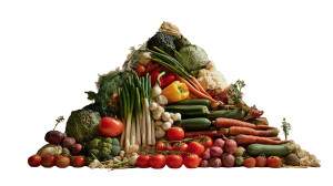 Vegetable Pyramid Vinyl Car Decal Sticker – Waterproof & UV-Resistant 8"