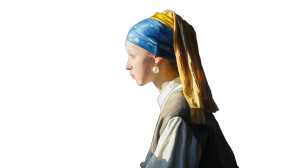Modern Vermeer Girl Vinyl Car Decal Sticker – Waterproof & UV-Resistant 8" Modern Vermeer Girl Vinyl Car Decal Sticker – Waterproof & UV-Resistant 8"