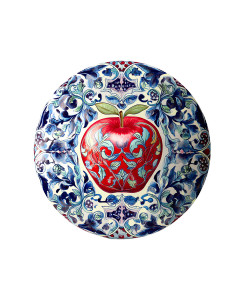 Talavera Apple Design Vinyl Car Decal Sticker – Waterproof & UV-Resistant 8"