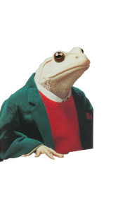 Fashionable Frog Vogue Vinyl Car Decal Sticker – Waterproof & UV-Resistant 8"