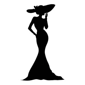 Silhouette Mermaid Gown Vinyl Car Decal Sticker – Waterproof & UV-Resistant 8"