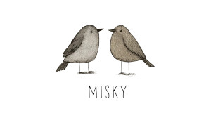 Two Birds Misky Vinyl Car Decal Sticker – Waterproof & UV-Resistant 8"