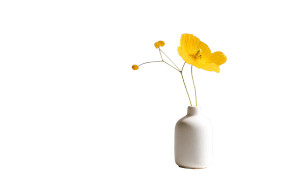 Yellow Crane Flower Vinyl Car Decal Sticker – Waterproof & UV-Resistant 8"