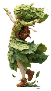 Leaf Girl Dancing Vinyl Car Decal Sticker – Waterproof & UV-Resistant 8"