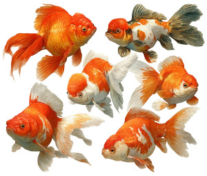 Expressive Goldfish Vinyl Car Decal Sticker – Waterproof & UV-Resistant 8"