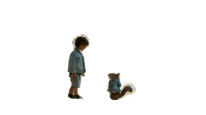 Boy Meets Squirrel Vinyl Car Decal Sticker – Waterproof & UV-Resistant 8"