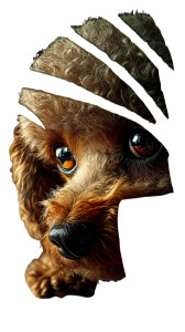 Fearful Poodle Eye Vinyl Car Decal Sticker – Waterproof & UV-Resistant 8"