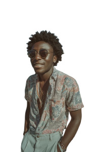 Stylish Afro Man V2 Vinyl Car Decal Sticker – Waterproof & UV-Resistant 8"