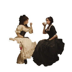 Victorian Tea Garden Vinyl Car Decal Sticker – Waterproof & UV-Resistant 8"