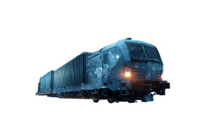 Futuristic Train Globe Vinyl Car Decal Sticker – Waterproof & UV-Resistant 8"
