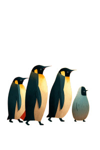 Naive Penguins Moonlight Vinyl Car Decal Sticker – Waterproof & UV-Resistant 8"