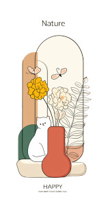 Van Gogh Cat Nature Vinyl Car Decal Sticker – Waterproof & UV-Resistant 8"