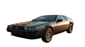 Delorean At Sunset Vinyl Car Decal Sticker – Waterproof & UV-Resistant 8"