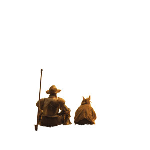 Quixote And Panza Vinyl Car Decal Sticker – Waterproof & UV-Resistant 8"