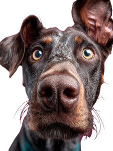 Curious Doberman Portrait Vinyl Car Decal Sticker – Waterproof & UV-Resistant 8" Curious Doberman Portrait Vinyl Car Decal Sticker – Waterproof & UV-Resistant 8"